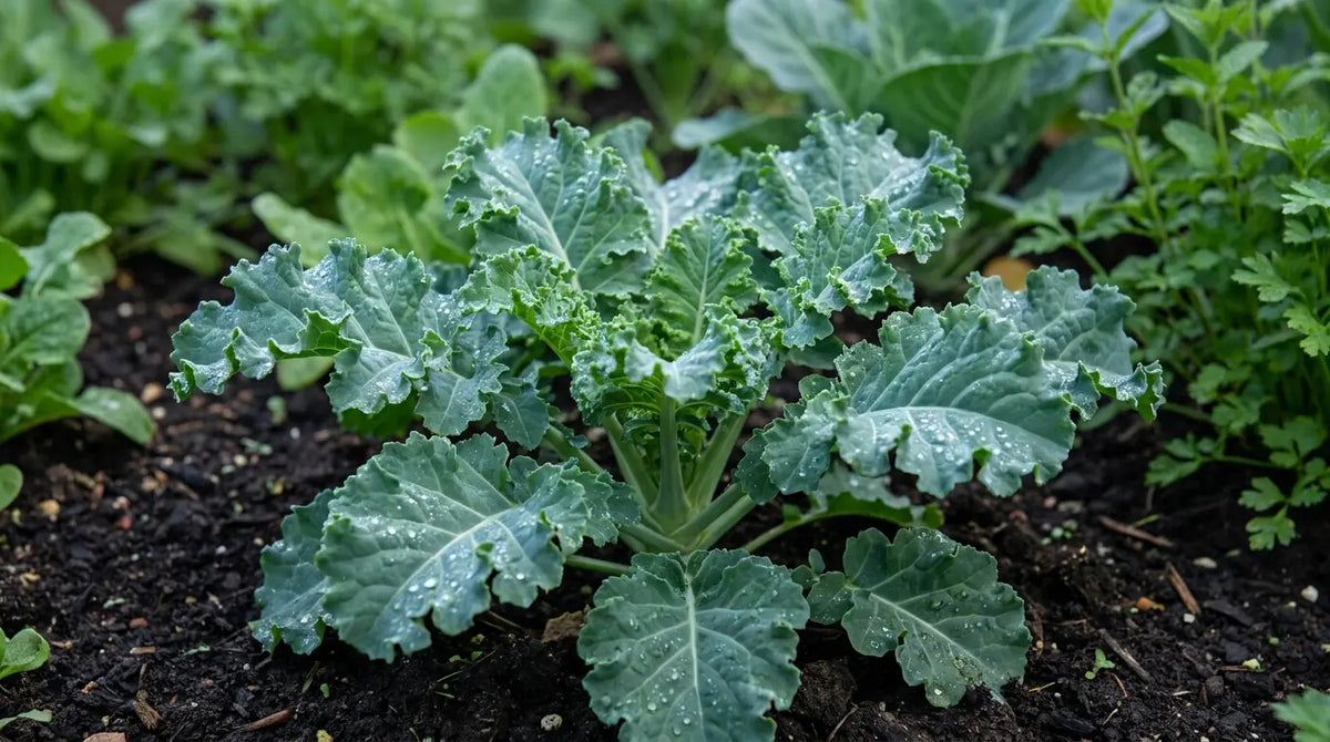How to grow kale: a healthy kale plant in the garden