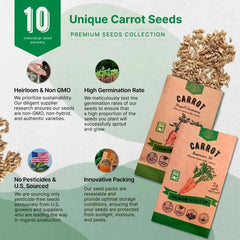 10 Unique Carrot Seeds Variety Pack - Organo Republic seeds store 10 Unique Carrot Seeds Variety Pack