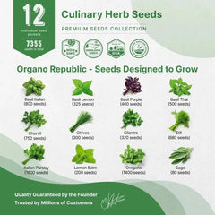 12 Culinary Herbs Seeds Variety Pack - Organo Republic seeds store 12 Culinary Herbs Seeds Variety Pack