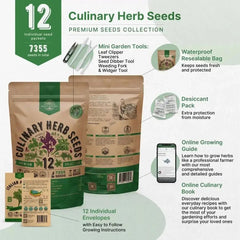 12 Culinary Herbs Seeds Variety Pack - Organo Republic seeds store 12 Culinary Herbs Seeds Variety Pack