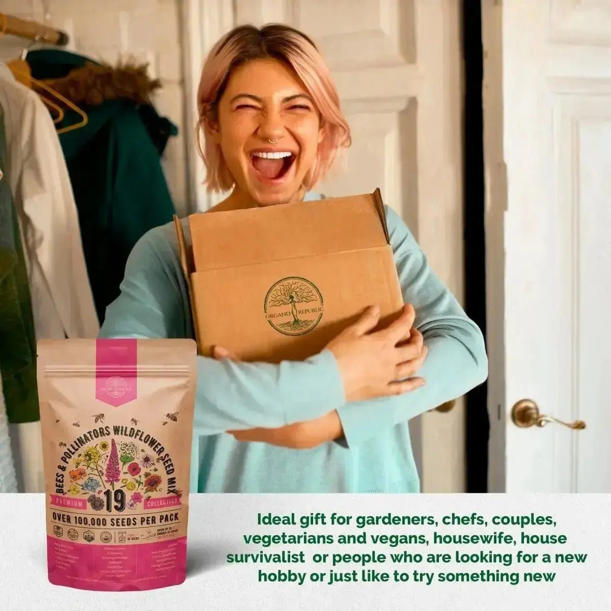 19 Bee Mix Wildflower Seeds Mix - Organo Republic seeds store 19 Bee Mix Wildflower Seeds Mix