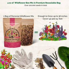 19 Bee Mix Wildflower Seeds Mix - Organo Republic seeds store 19 Bee Mix Wildflower Seeds Mix
