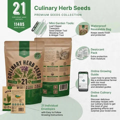 21 Culinary Herb Seeds Variety Pack - Organo Republic seeds store 21 Culinary Herb Seeds Variety Pack