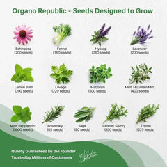 25 Medicinal & Tea Herb Seeds Variety Pack - Organo Republic seeds store 25 Medicinal & Tea Herb Seeds Variety Pack