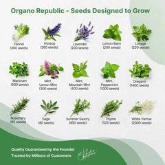 30 Herb Seeds - Medicinal & Tea Variety Pack - Organo Republic seeds store 30 Herb Seeds - Medicinal & Tea Variety Pack