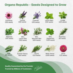 30 Medicinal Tea Herb & Flower Seeds Variety Pack - Organo Republic seeds store 30 Medicinal Tea Herb & Flower Seeds Variety Pack