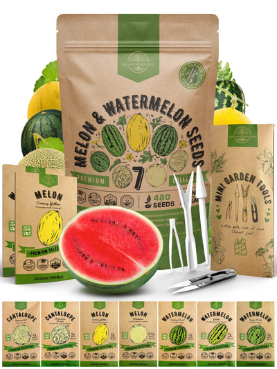 Melon & Watermelon Seeds Variety Pack – Non-GMO Heirloom