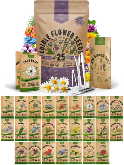 Edible Flower Seeds Variety Pack – Non-GMO Heirloom