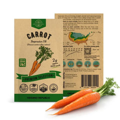 Imperator 58 Carrot Seeds Pack 2G - Organo Republic seeds store Imperator 58 Carrot Seeds Pack 2G