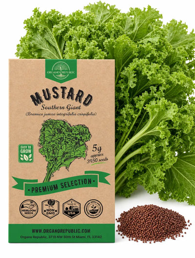 Southern Giant Mustard Greens Seeds – Non-GMO Heirloom