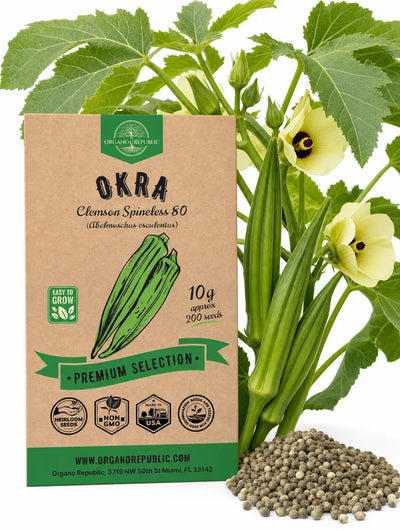 Clemson Spineless Okra Seeds – Non-GMO Heirloom