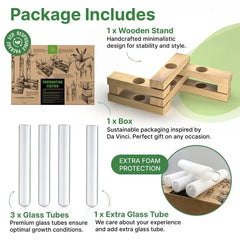 Plant Propagation Station 3 Glass Tube Wooden Folding Planks, Plant Stand Indoor Terrarium for Hydroponic Plants Home and Office Desk Decor Root Propagator, Unique Gifts for Women, Men & Plant Lovers - Organo Republic seeds store Plant Propagation Station 3 Glass Tube Wooden Folding Planks, Plant Stand Indoor Terrarium for Hydroponic Plants Home and Office Desk Decor Root Propagator, Unique Gifts for Women, Men & Plant Lovers