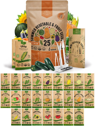 Summer Vegetable Seeds Variety Pack – Non-GMO Heirloom