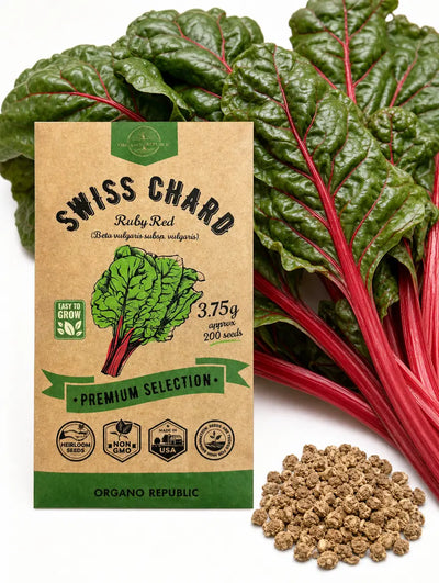 Ruby Red Swiss Chard Seeds – Non-GMO Heirloom