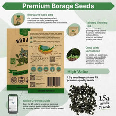 Borage Seeds Pack 1.50G - Organo Republic seeds store Borage Seeds Pack 1.50G