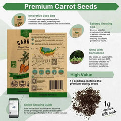 Carrot Royal Chantenay Seeds Pack 1G - Organo Republic seeds store Carrot Royal Chantenay Seeds Pack 1G