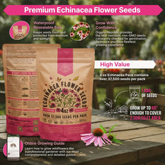 Echinacea Seeds Pack 4 oz - Organo Republic seeds store Echinacea Seeds Pack 4 oz
