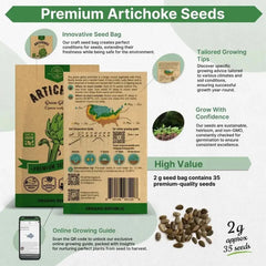 Green Globe Artichoke Seeds Pack 2G - Organo Republic seeds store Green Globe Artichoke Seeds Pack 2G