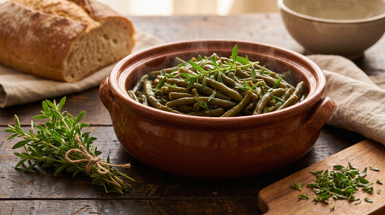 Summer savory is the classic bean herb, wonderful with green beans.