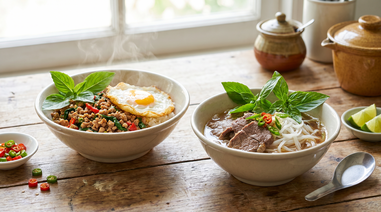 Thai basil, the aromatic finish for stir-fries and pho.