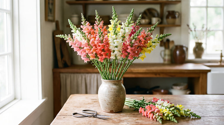 Cut snapdragon spikes make tall, long-lasting bouquets.