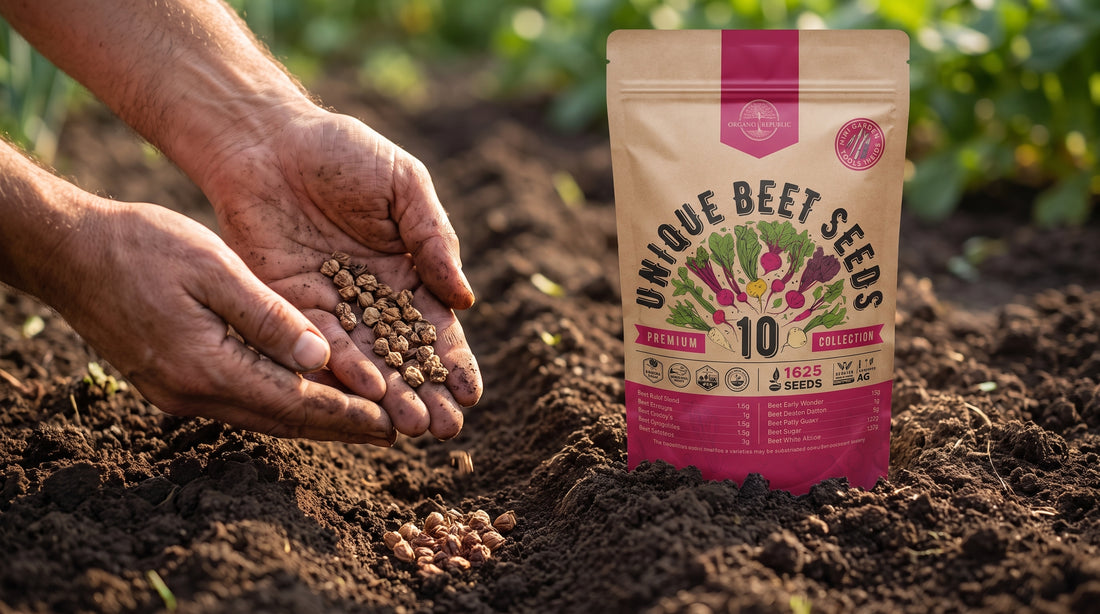 Direct-sow beet seed clusters into cool, loose soil, then thin the seedlings.
