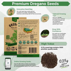 Italian Vulgare Oregano Seeds Pack 0.25G - Organo Republic seeds store Italian Vulgare Oregano Seeds Pack 0.25G