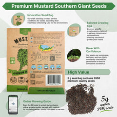 Mustard Southern Giant Seeds Pack 5G - Organo Republic seeds store Mustard Southern Giant Seeds Pack 5G