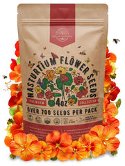 Nasturtium Seeds Pack 4 oz - Organo Republic seeds store Nasturtium Seeds Pack 4 oz