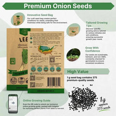 Onion Leek Seeds Pack 1G - Organo Republic seeds store Onion Leek Seeds Pack 1G