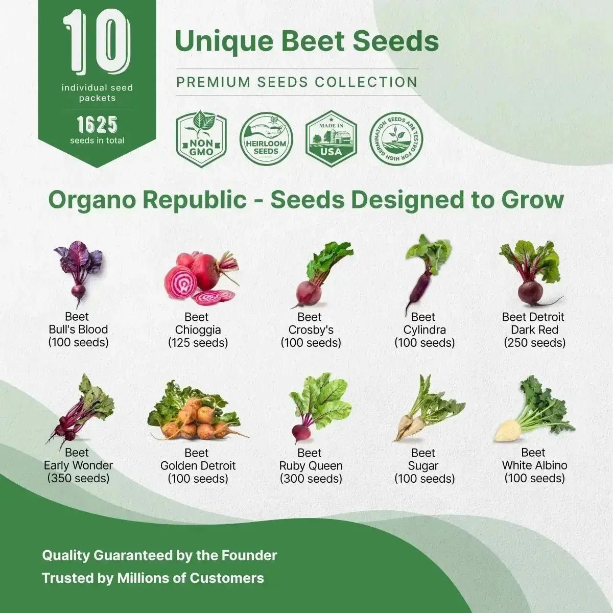 10 Rare Beet Seeds Variety Pack - Organo Republic seeds store 10 Rare Beet Seeds Variety Pack