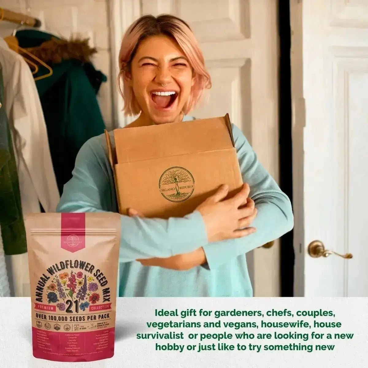 21 Annual Wildflower Seeds Mix - Organo Republic seeds store 21 Annual Wildflower Seeds Mix