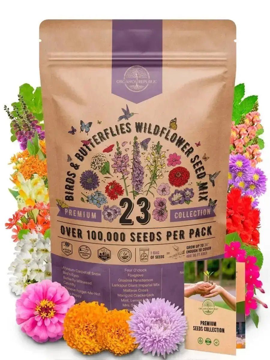 23 Wildflower Seeds Annual & Perennial Mix - Organo Republic seeds store 23 Wildflower Seeds Annual & Perennial Mix