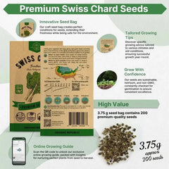 Swiss Chard Fordhook Seeds Pack 3.75G - Organo Republic seeds store Swiss Chard Fordhook Seeds Pack 3.75G
