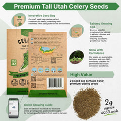 Tall Utah Celery Seeds Pack 2G - Organo Republic seeds store Tall Utah Celery Seeds Pack 2G