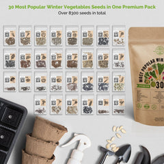 30 Most Popular Winter Vegetable Garden Seeds Variety Pack for Planting - Organo Republic