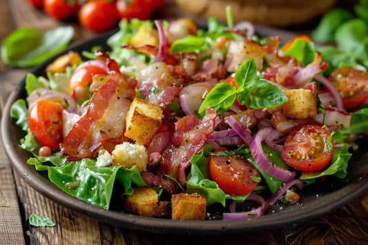 BLT Salad With Creamy Goat Cheese Dressing - Organo Republic