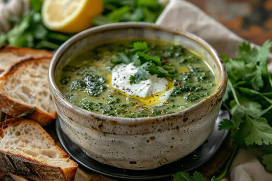 Broccoli, Garlic & Spinach Soup - Organo Republic