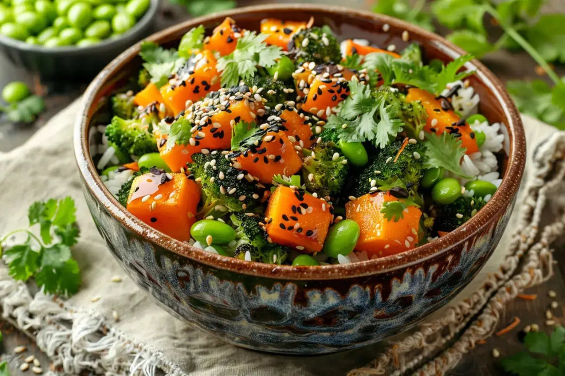 Carrot & Broccoli Salad With Miso Ginger Sauce - Organo Republic