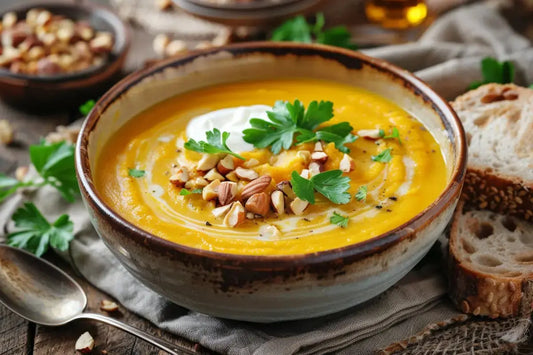 Curried Sweet Potato & Hazelnut Soup - Organo Republic