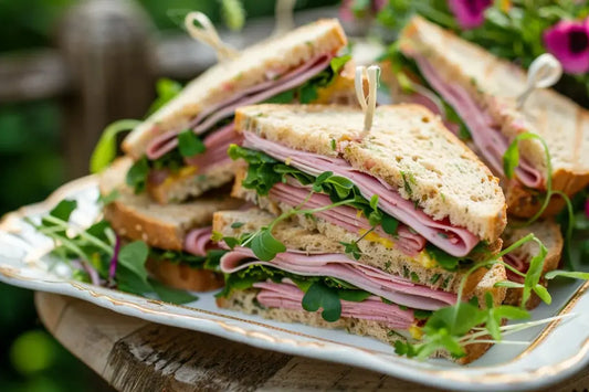 Ham And Tewkesbury Butter Sandwiches - Organo Republic