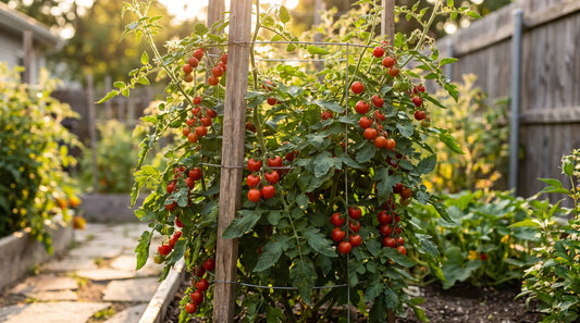 Large Cherry tomato plant with ripe fruit