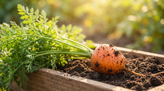 A Parisian carrot freshly pulled from the garden