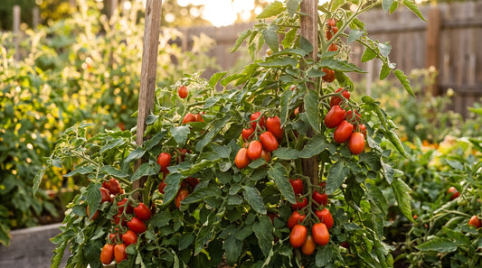 Roma VF tomato plant with ripe fruit