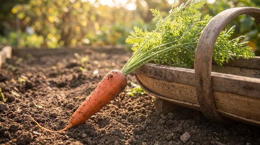 A Tendersweet carrot freshly pulled from the garden