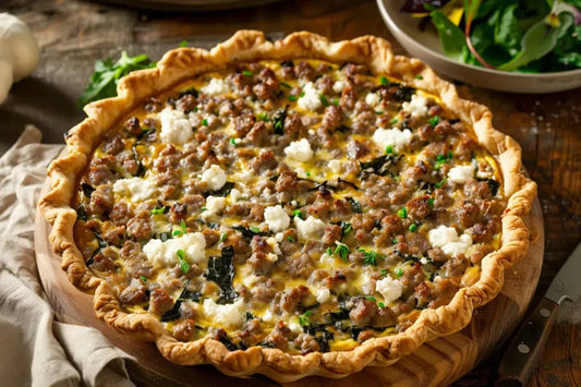 Quiche With Sausage & Mustard Greens - Organo Republic