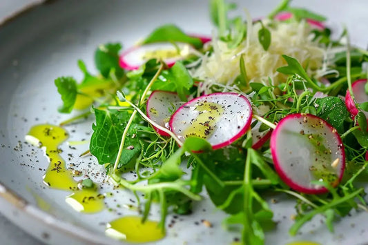 Simple Mizuna Salad - Organo Republic