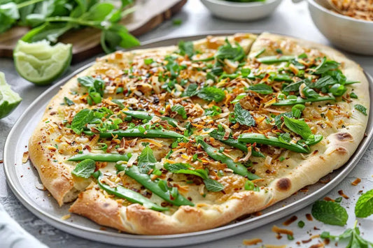 Snap Pea & Coconut Gremolata Flatbread - Organo Republic