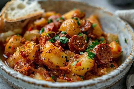 Spicy Chorizo & Cabbage Stew - Organo Republic