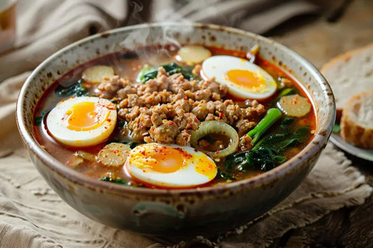 Spicy Pork & Turnip Soup With Eggs - Organo Republic